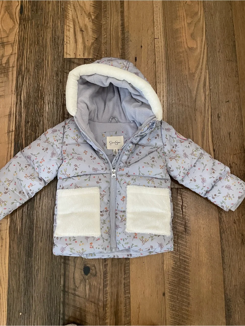 NWOT Jessica Simpson floral winter coat girl 3T